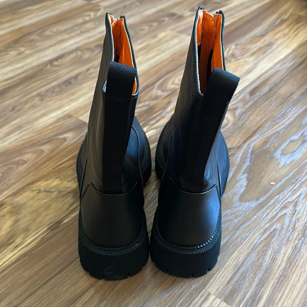 French Connection Black Zipper Boots - Picture 3 of 5